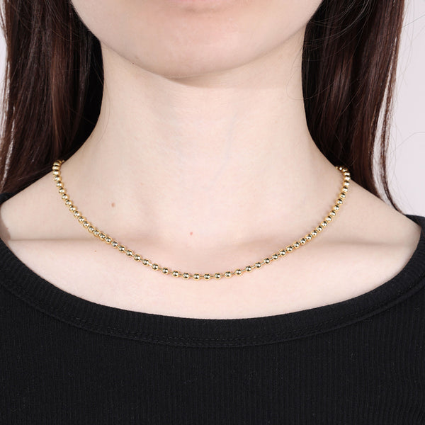 FX0888 925 Sterling Silver Ball Bead Chain Necklace