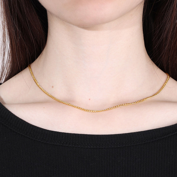 FX0890 925 Sterling Silver Curb Chain Necklace