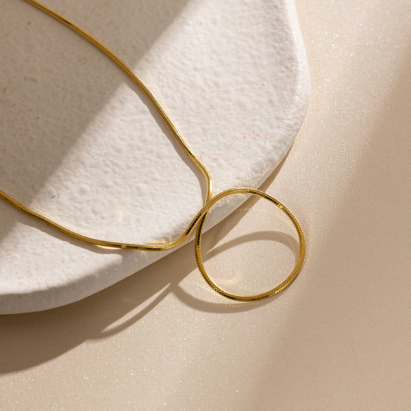 FX0799 925 Sterling silver Round Snake Women Chain Necklace