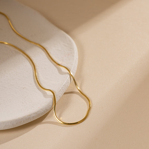 FX0799 925 Sterling silver Round Snake Women Chain Necklace