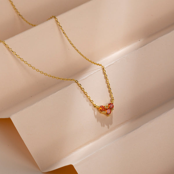 FX0767 925 Sterling Silver Colorful 12 Months Birthstone Necklace