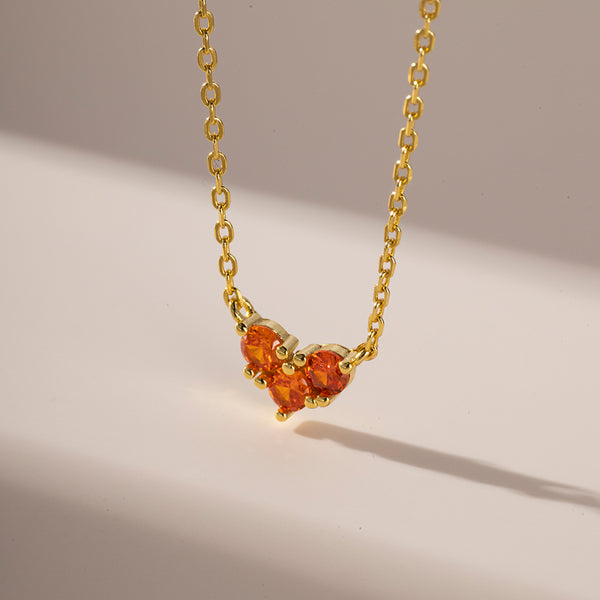 FX0767 925 Sterling Silver Colorful 12 Months Birthstone Necklace