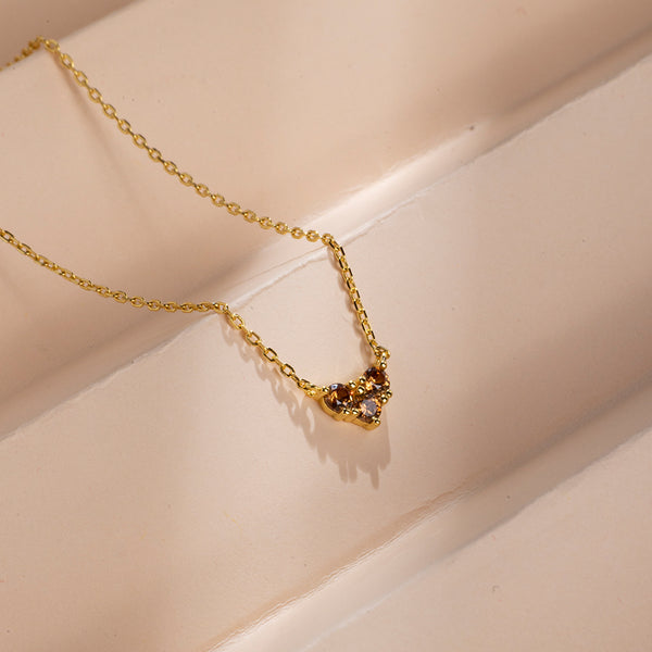 FX0767 925 Sterling Silver Colorful 12 Months Birthstone Necklace