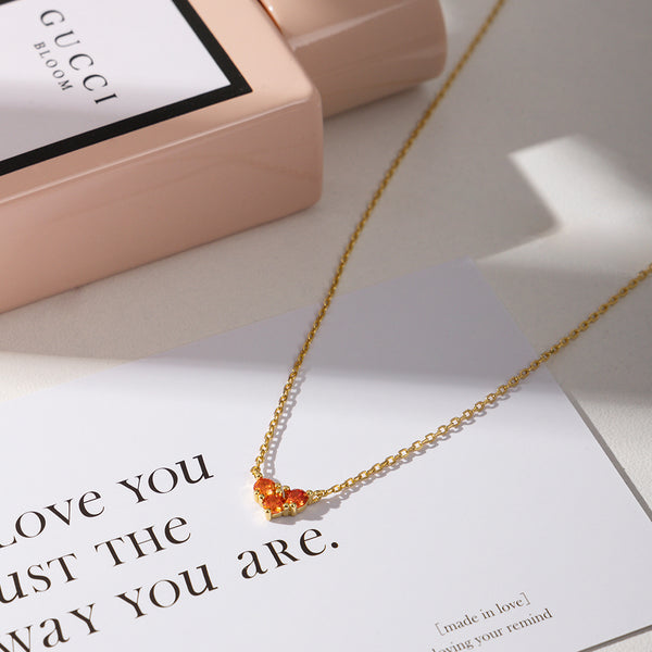 FX0767 925 Sterling Silver Colorful 12 Months Birthstone Necklace