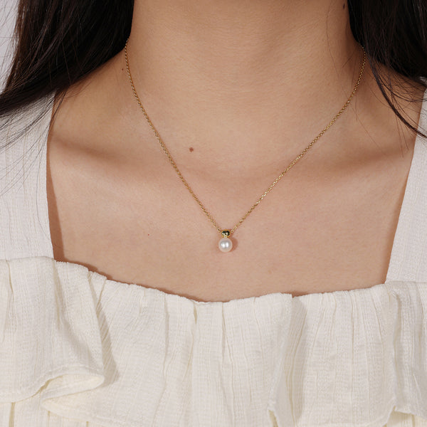 RHX1015 925 Sterling Silver Mother Of Pearl Heart Necklace