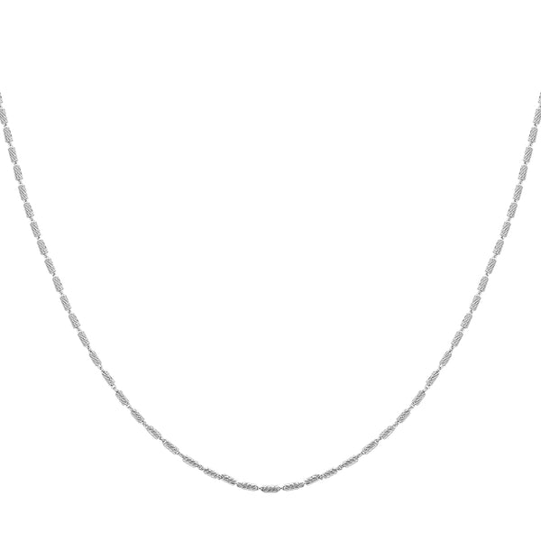 FX0864 925 Sterling Silver Small Bar Chain Necklace
