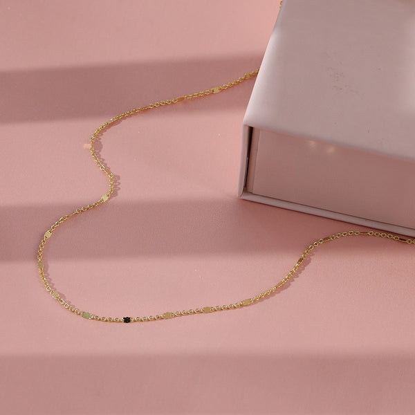 FX0867 925 Sterling Silver Minimalist Women Chain Necklace