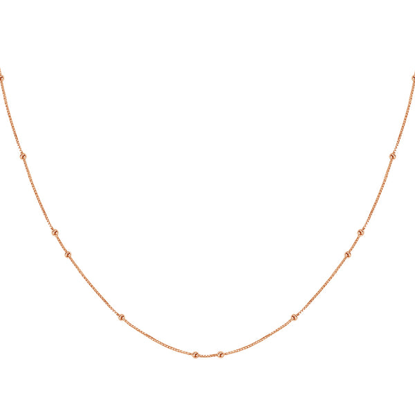 FX0868 925 Sterling Silver Trendy Gold Beaded Chain Necklaces For Women