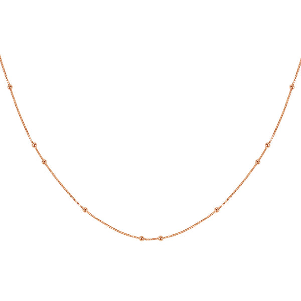 FX0868 925 Sterling Silver Trendy Gold Beaded Chain Necklaces For Women