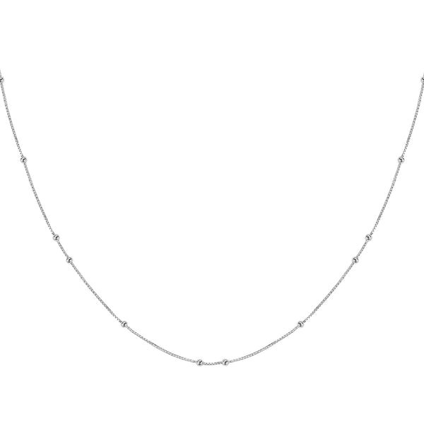 FX0868 925 Sterling Silver Trendy Gold Beaded Chain Necklaces For Women