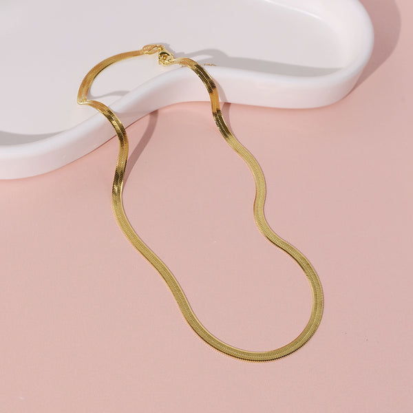 FX0895 925 Sterling Silver Bold Herringbone Chain Necklaces