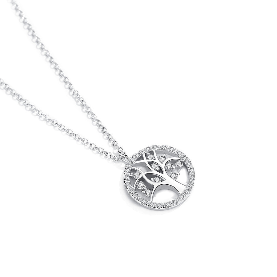 GX1014 925 Sterling Silver Family Tree Necklace