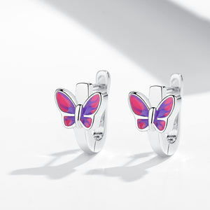GE3010 925 Sterling Silver Butterfly Stud Earring