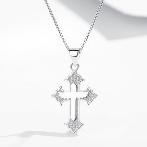 GX1070 925 Sterling Silver Specially Cross Pendant Necklace