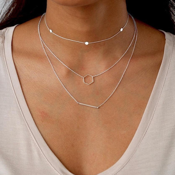 FX0388 925 Sterling Silver Super Disc Choker Necklace