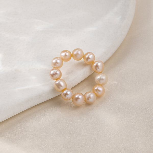 FJ0797 Freshwater Pearl Elasticity Adjustable Ring