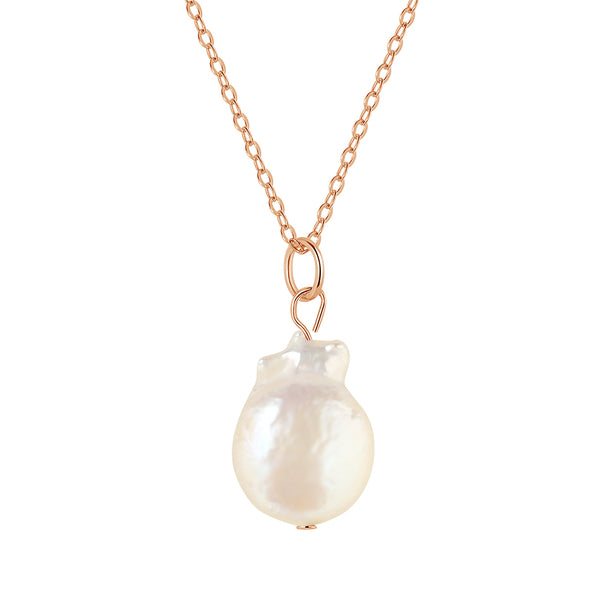 FX0696 925 Sterling Silver Baroque Pearl Necklace