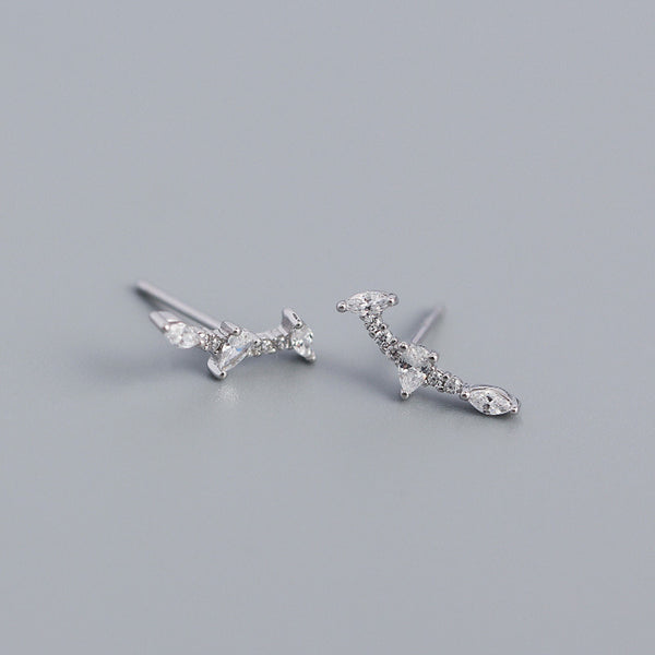 YHE0318 925 Sterling Silver Latest Trends CZ Women Stud