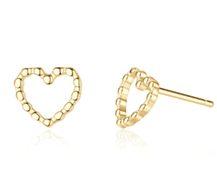 FE0001 925 Sterling Silver Heart Stud Earrings