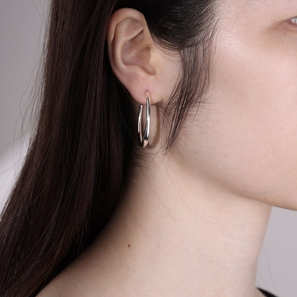 FE1972 925 Sterling Silver Minimalist Twist Hoops