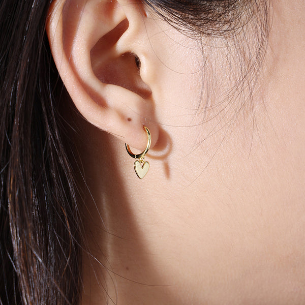 YHE0248 925 Sterling Silver Forever Love Heart Dangle Earring