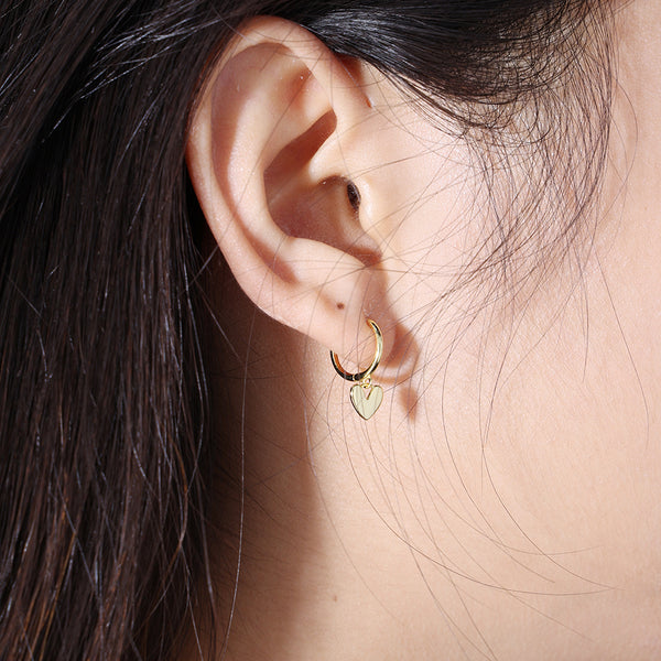 YHE0248 925 Sterling Silver Forever Love Heart Dangle Earring