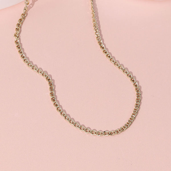 FX0893 925 Sterling Silver Curb Chain Necklace For Women