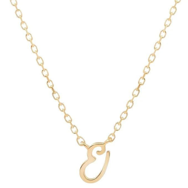 FX0542 925 Sterling Silver Letter Pendant Necklace