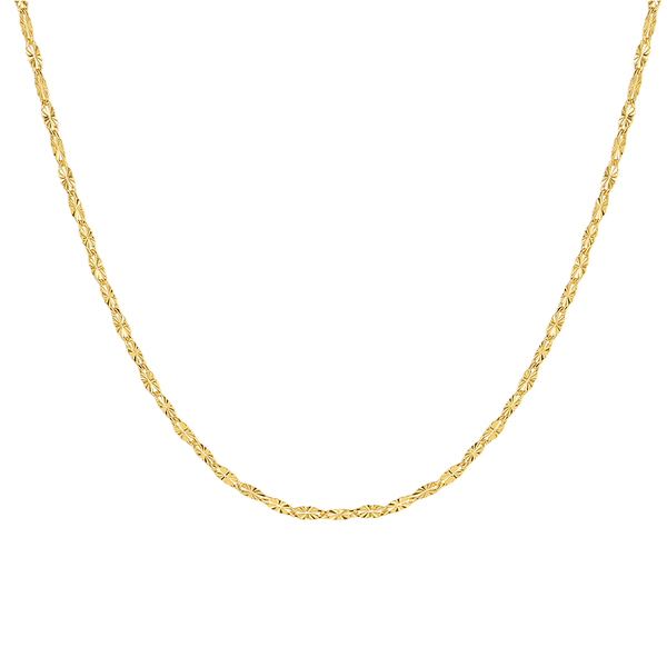 FX0795 925 Sterling Silver Flower Pattern Chain Neckalec