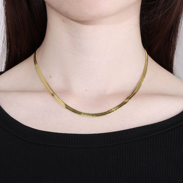 FX0895 925 Sterling Silver Bold Herringbone Chain Necklaces