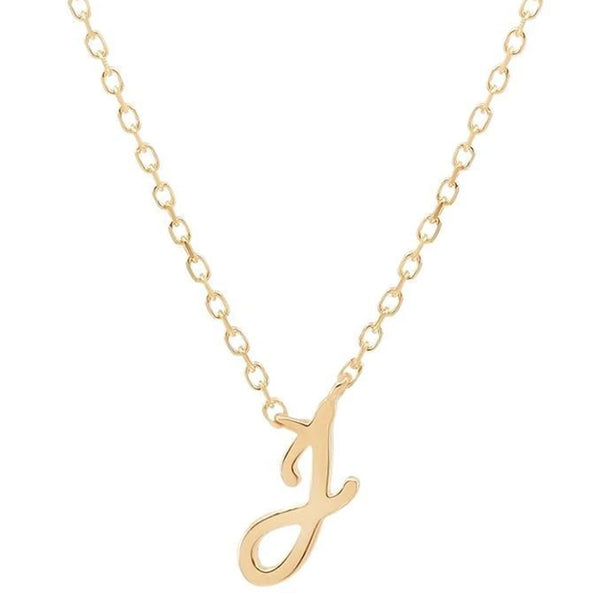 FX0542 925 Sterling Silver Letter Pendant Necklace