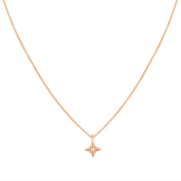 FX0365 925 Sterling Silver Mini Star Pendant Necklace