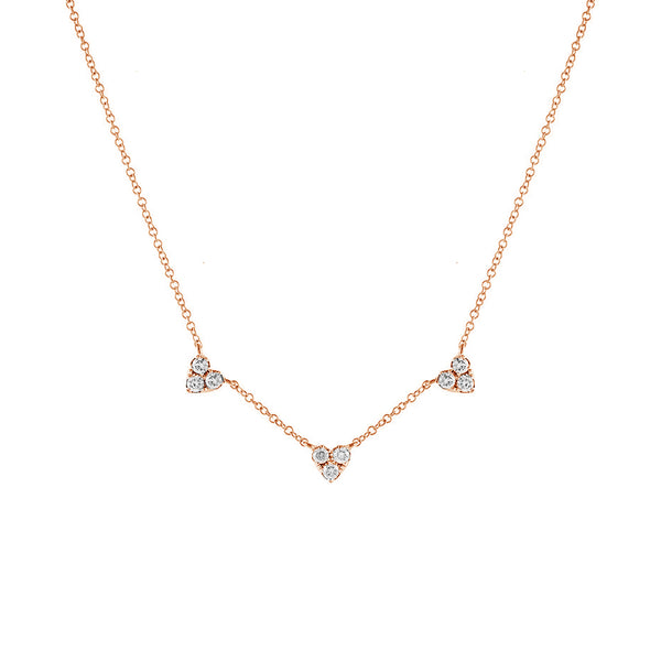 FX0715 925 Sterling Silver Triple Heart Necklace