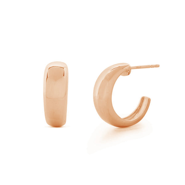 FE0769 925 Sterling Silver Simple Hoop Earrings