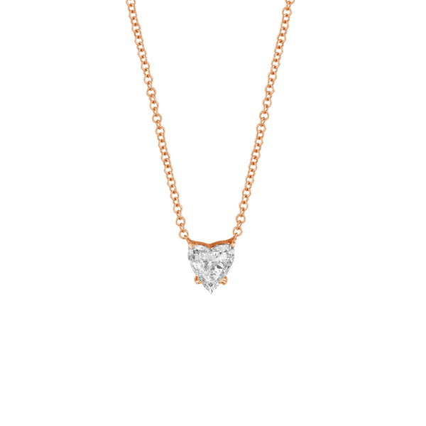 FX0421 925 Sterling Silver Heart Zircon Necklace