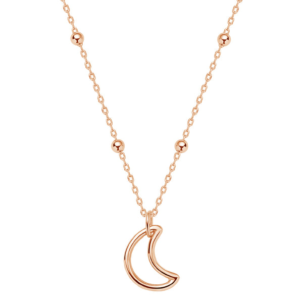 FX0010 925 Sterling Silver Moon Necklace