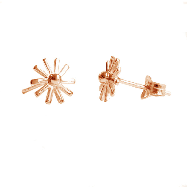FE0113 925 Sterling Silver Sunburst Stud Earrings