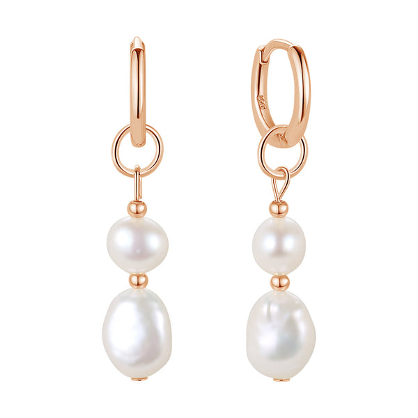 FE1703 925 Sterling Silver Natural Pearl Earrings