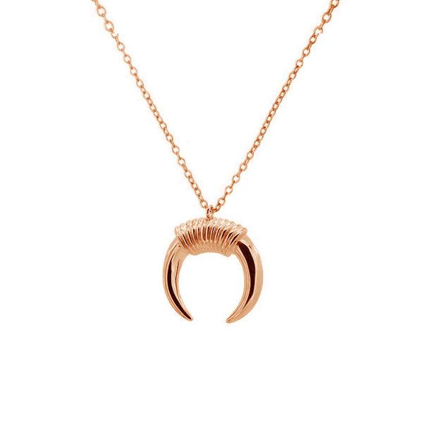 FX0394 925 Sterling Silver OX Hron Pendant Necklace