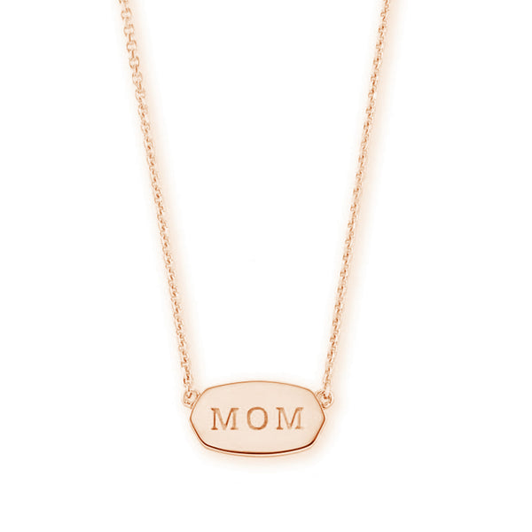 FX0492 925 Sterling Silver Mom Tag Necklace