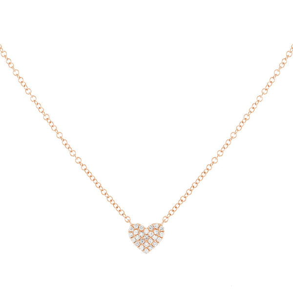 FX0239 925 Sterling Silver Heart Zircon Necklace