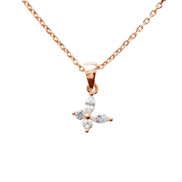 FX0548 925 Sterling Silver Butterfly Pendant Necklace