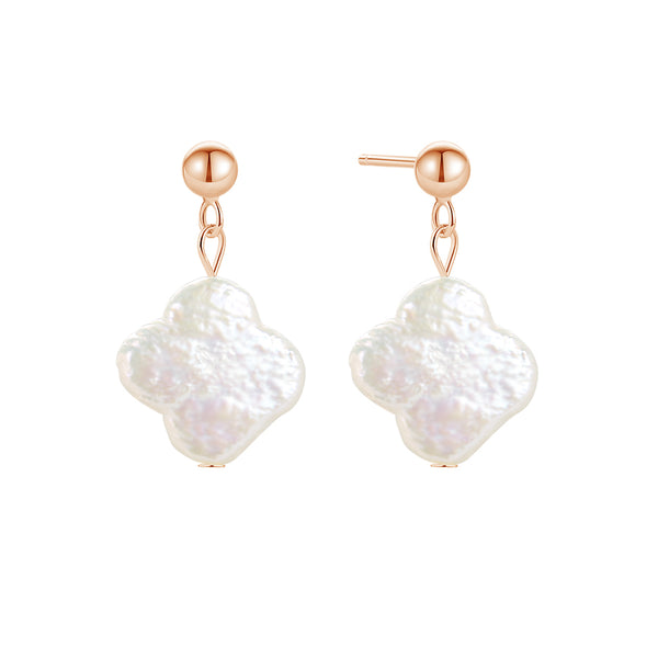 FE1715 925 Sterling Silver Baroque Pearl Earrings