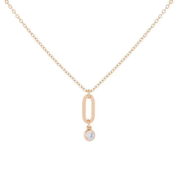 FX0246 925 Sterling Silver Zircon Pendant Necklace