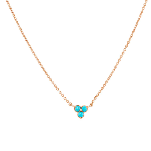 FX0665 Turquoise lotus Necklace