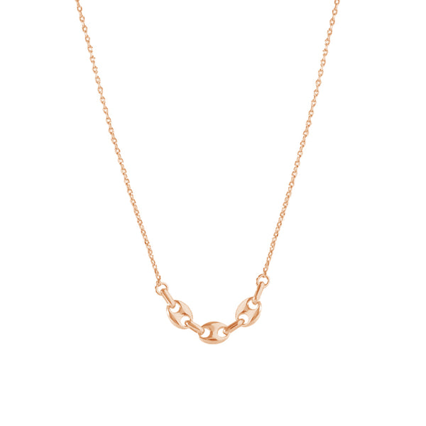 FX0817 925 Sterling Silver Anchor Link Chain Necklace