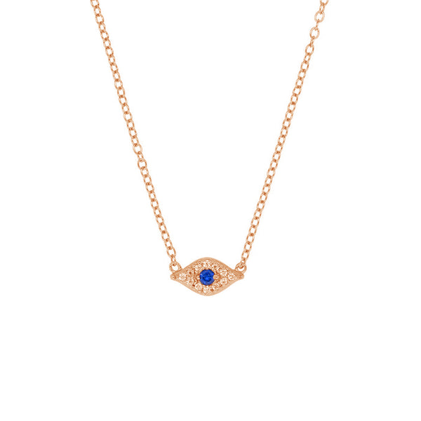 FX0400 925 Sterling Silver Evil Eye Pendant Necklace