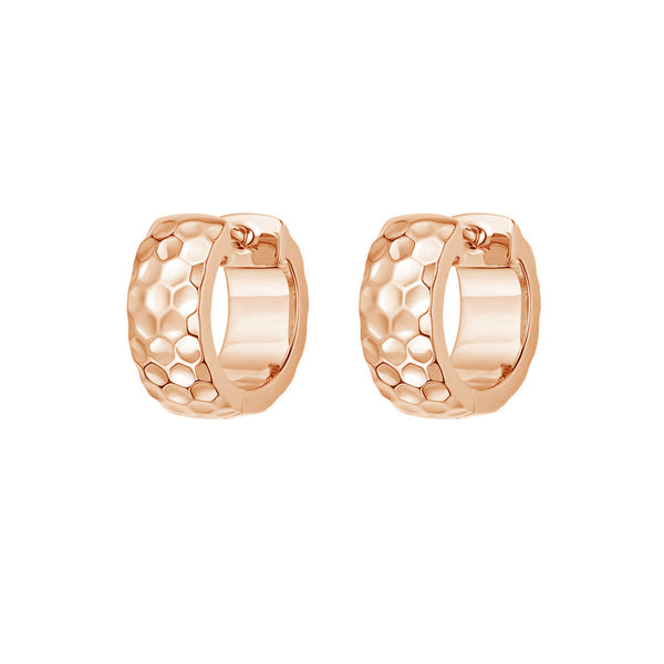 FE1666 925 Sterling Silver Gold Vermeil Huggie Hoop Earring