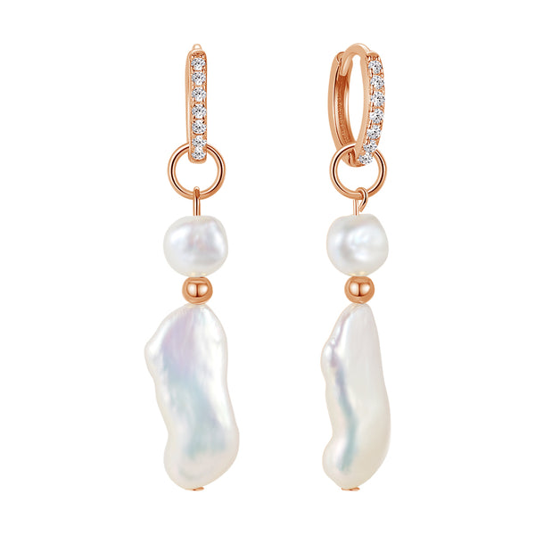 FE1720 925 Sterling Silver Freshwater Pearl Earring