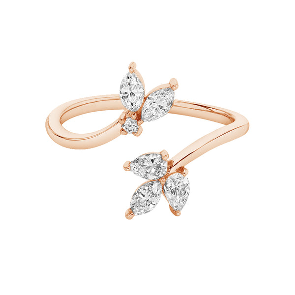 FJ0809 925 Sterling Silver Sparkle Adjustable Ring